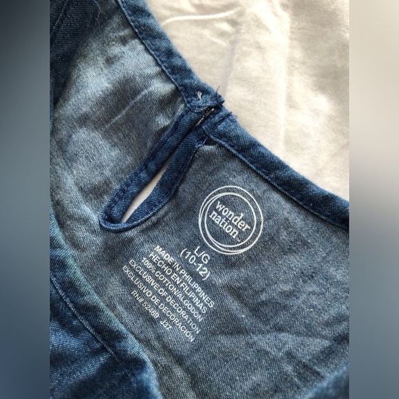 Wonder Nation Children’s Jean Style Top - Size 11-12 - Picture 5 of 13